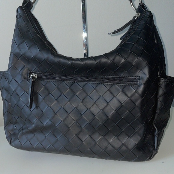 ROSETTI BLACK Woven HAND BAG PURSE - Picture 3 of 8